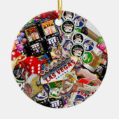 Gamblers Delight - Las Vegas Icons Hintergrund Keramik Ornament (Vorne)