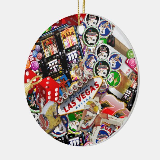 Gamblers Delight - Las Vegas Icons Hintergrund Keramik Ornament (Links)