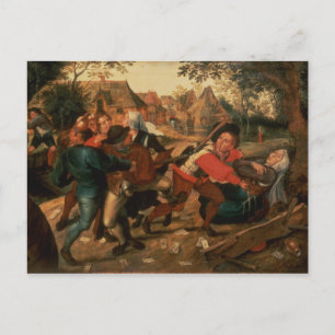 Gamblers Quarreling Postkarte