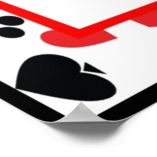 Gambling Card Anzüge Alle Namen Art Print Poster (Ecke)