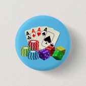 Gambling Casino Poker Chips Button (Vorderseite)