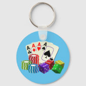 Gambling Casino Poker Chips Schlüsselanhänger (Vorderseite)