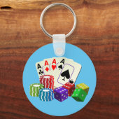 Gambling Casino Poker Chips Schlüsselanhänger (Vorderseite)