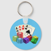 Gambling Casino Poker Chips Schlüsselanhänger (Rückseite)