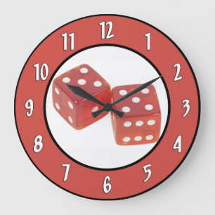 Gambling Dice Wall Clock Große Wanduhr