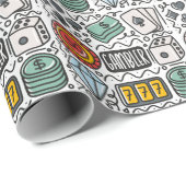 Gambling Geschenkpapier (Rolleneckpunkt)