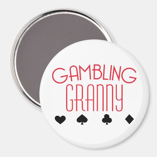 Gambling Granny Magnet (Vorderseite/Rückseite)