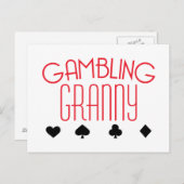 Gambling Granny Postkarte (Vorne/Hinten)