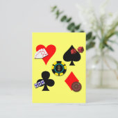 GAMBLING ICONS POSTKARTE (Stehend Vorderseite)