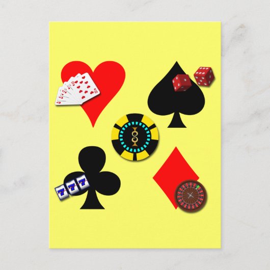 GAMBLING ICONS POSTKARTE (Vorderseite)