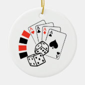 Gambling-Montage Keramik Ornament (Vorne)