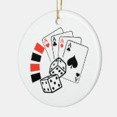 Gambling-Montage Keramik Ornament (Links)