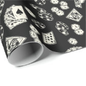 Gambling Poker Straight Flush Cards Würfel Geschenkpapier (Rolleneckpunkt)