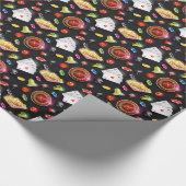 Gambling Roulette Dice Vegas Poker Chips Karten Geschenkpapier (Ecke)