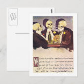Gambling Skelette Vintage Image Postkarte (Vorne/Hinten)