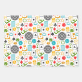 Gambling Wrapping Paper Flat Sheet Set 3 Geschenkpapier Set (Vorderseite 3)