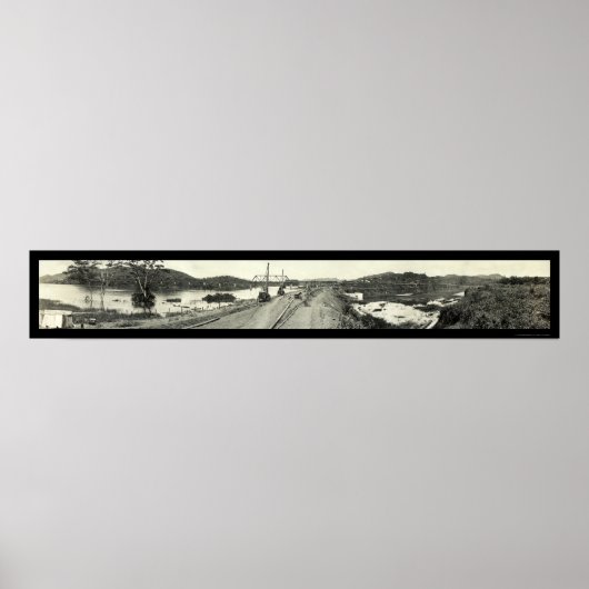 Gamboa Dike Panama Foto 1913 Poster (Vorne)