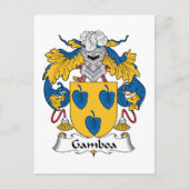 Gamboa Familienwappen Postkarte (Vorderseite)