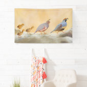 Gambrel's Quail Painting Original Bird Art Banner (Insitu)