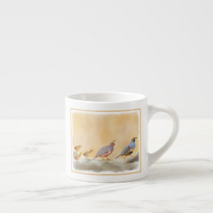 Gambrel's Quail Painting Original Bird Art Espressotasse