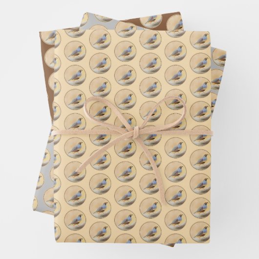 Gambrel's Quail Painting Original Bird Art Geschenkpapier Set (Beispiel)