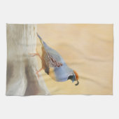 Gambrel's Quail Painting Original Bird Art Geschirrtuch (Horizontal)
