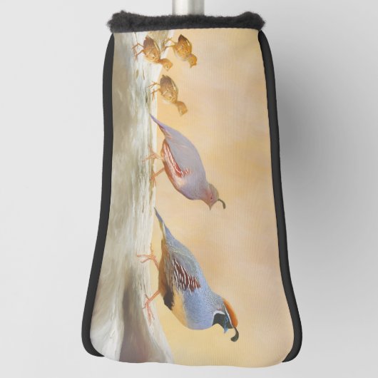 Gambrel's Quail Painting Original Bird Art Golf Headcover (Rotieren 90)