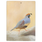 Gambrel's Quail Painting Original Bird Art Klemmbrett (Rückseite)