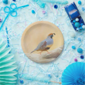 Gambrel's Quail Painting Original Bird Art Pappteller (Party)