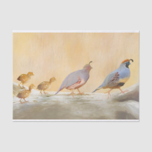 Gambrel's Quail Painting Original Bird Art Seidenpapier
