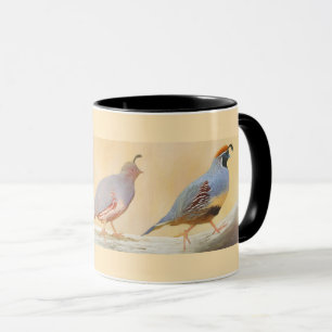 Gambrel's Quail Painting Original Bird Art Tasse