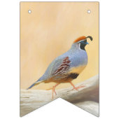 Gambrel's Quail Painting Original Bird Art Wimpelkette (Zweite Fahne)