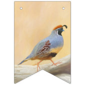 Gambrel's Quail Painting Original Bird Art Wimpelkette (Erste Fahne)