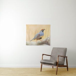 Gambrel's Quail Painting - Original Wild Bird Art Wandteppich