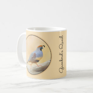 Gambrel's Wachtel-Malerei Originale Vogelkunst Kaffeetasse