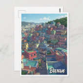 Gamcheon Cultural Village Busan Travel Postkarte (Vorne/Hinten)