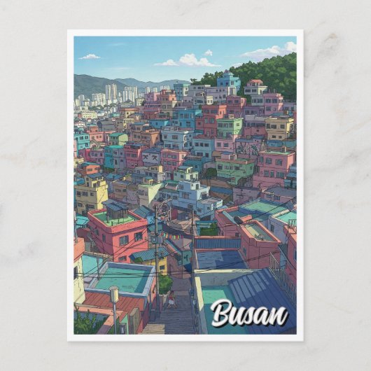 Gamcheon Cultural Village Busan Travel Postkarte (Vorderseite)