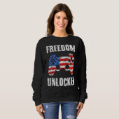 Game 4. Juli Freedom Unlock Video Games Boy Sweatshirt (Vorne ganz)