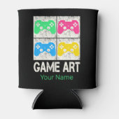 Game Art Vintag Gamepad Retro Controller Gamer Dosenkühler (Vorderseite)