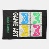Game Art Vintag Gamepad Retro Controller Gamer Geschirrtuch (Horizontal)