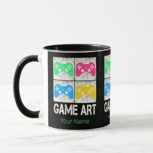 Game Art Vintag Gamepad Retro Controller Gamer Tasse