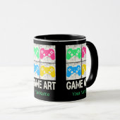 Game Art Vintag Gamepad Retro Controller Gamer Tasse (VorderseiteRechts)
