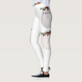 Game Ball Weihnachtsklalligraphie Leggings (Links)