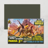 Game Battle Invasion Einladung (Vorne/Hinten)