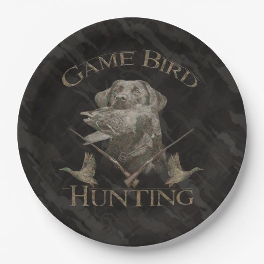 Game Bird hunting Pappteller (Vorderseite)