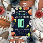 Game Blue Kids Jungs Sport 10. Geburtstag Einladung<br><div class="desc">Machen Sie sich bereit, mit unserem "Game Blue" Sport 10. Geburtstag Einladung groß zu machen! Feiern Sie den besonderen Tag Ihres jungen Athleten mit einer sportlichen Einladung, die das Erlebnis auslöst. Mit lebendigen Blautönen und dynamischen Sportbildern ist es der perfekte Weg, um Kundgebungen für einen Tag voller Spaß und Spiele...</div>