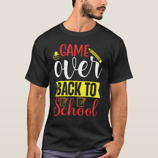 Game Book Stift zurück zur tragbaren Tafel der Sch T-Shirt (Vorderseite)