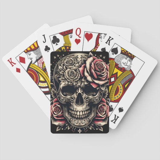 Game Card, Poker Game - Skull und Rose Spielkarten (Rückseite)