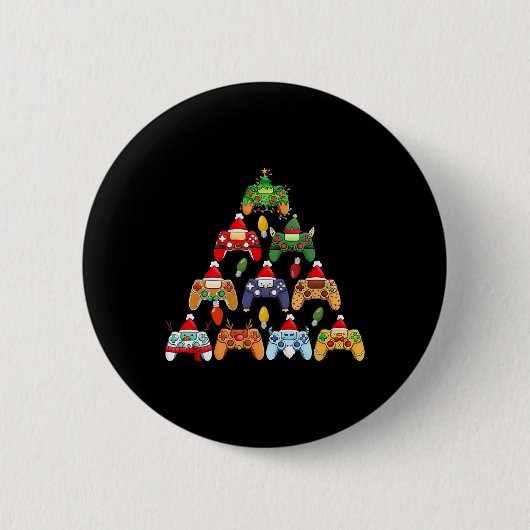 Game Controller Christmas Tree Gamer Boy Girl Funn Button (Vorderseite)