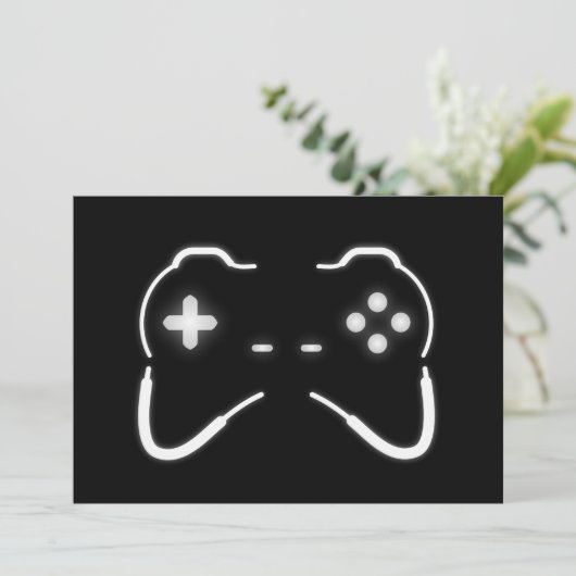Game Controller Einladung (Stehend Vorderseite)